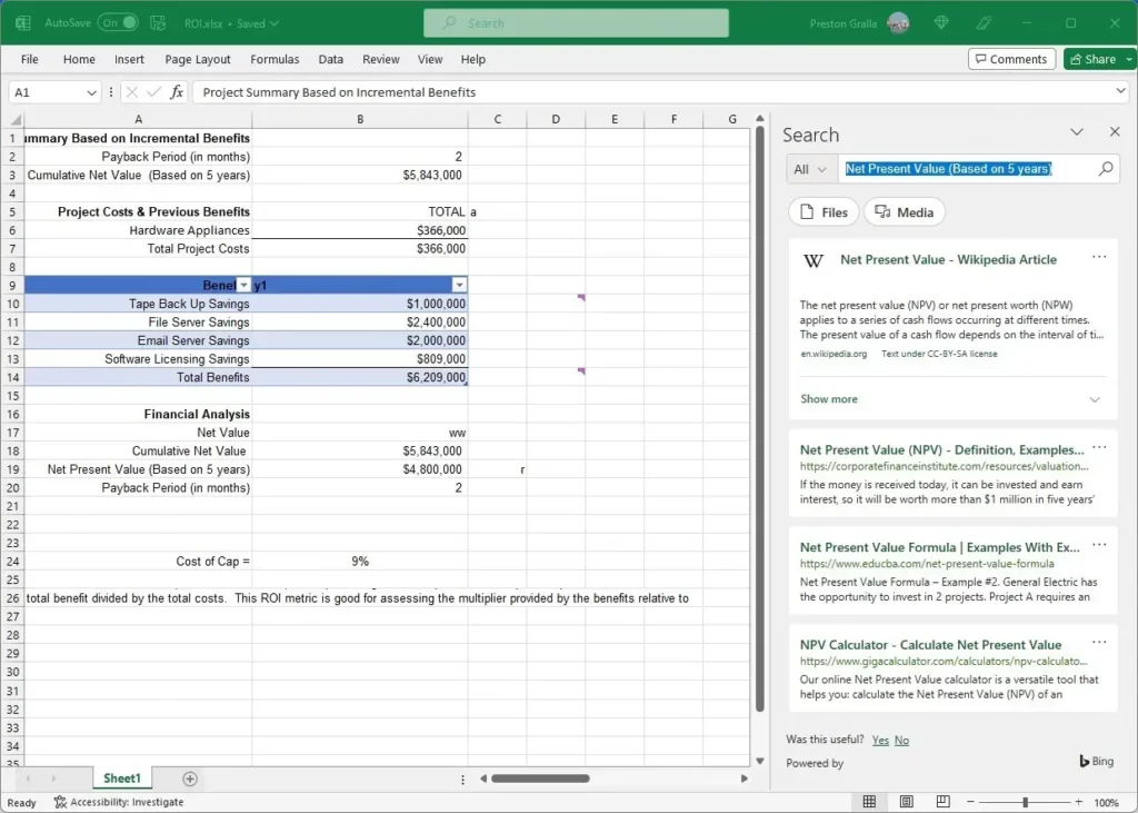 Excel para Microsoft 365
